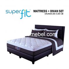 Mattress + Divan  Size 200 Neo Pocket  - Superfit / White - Black 
